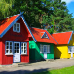 Casas de pescadores de colores en Nida