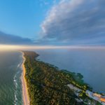 Vista aérea del istmo de Curlandia